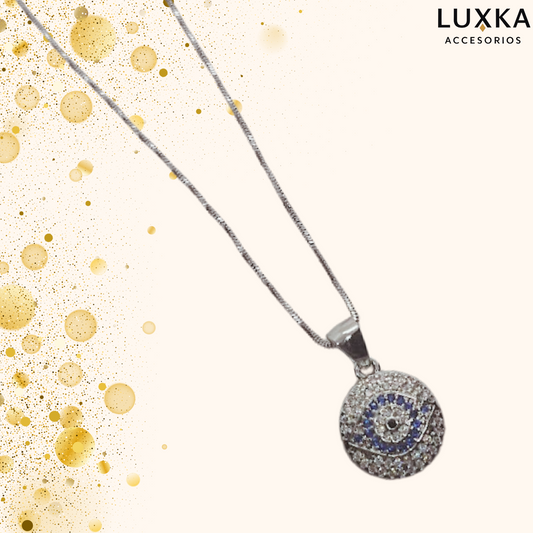 Cadena Nazar en acero inoxidable – 27 cm con dije ojo protector