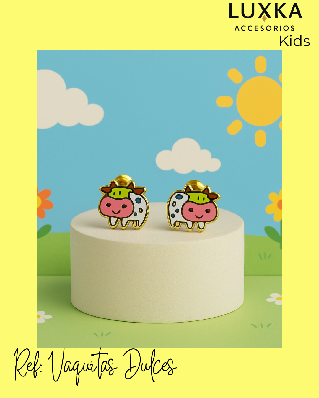 Aretes Vaquitas Dulces Kids