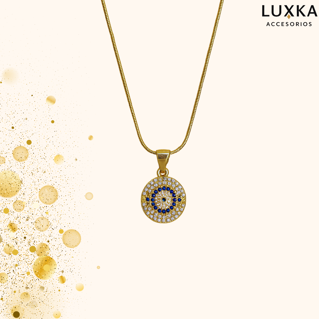 Cadena Nazar en acero inoxidable – 27 cm con dije ojo protector