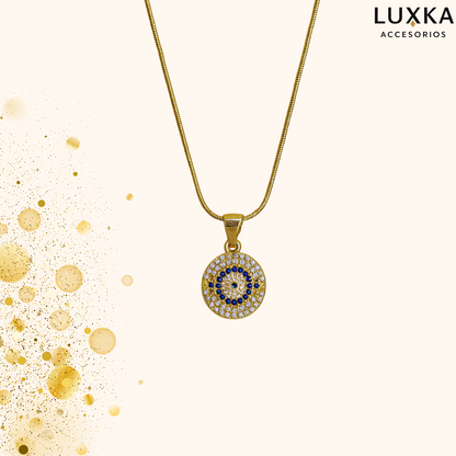 Cadena Nazar en acero inoxidable – 27 cm con dije ojo protector